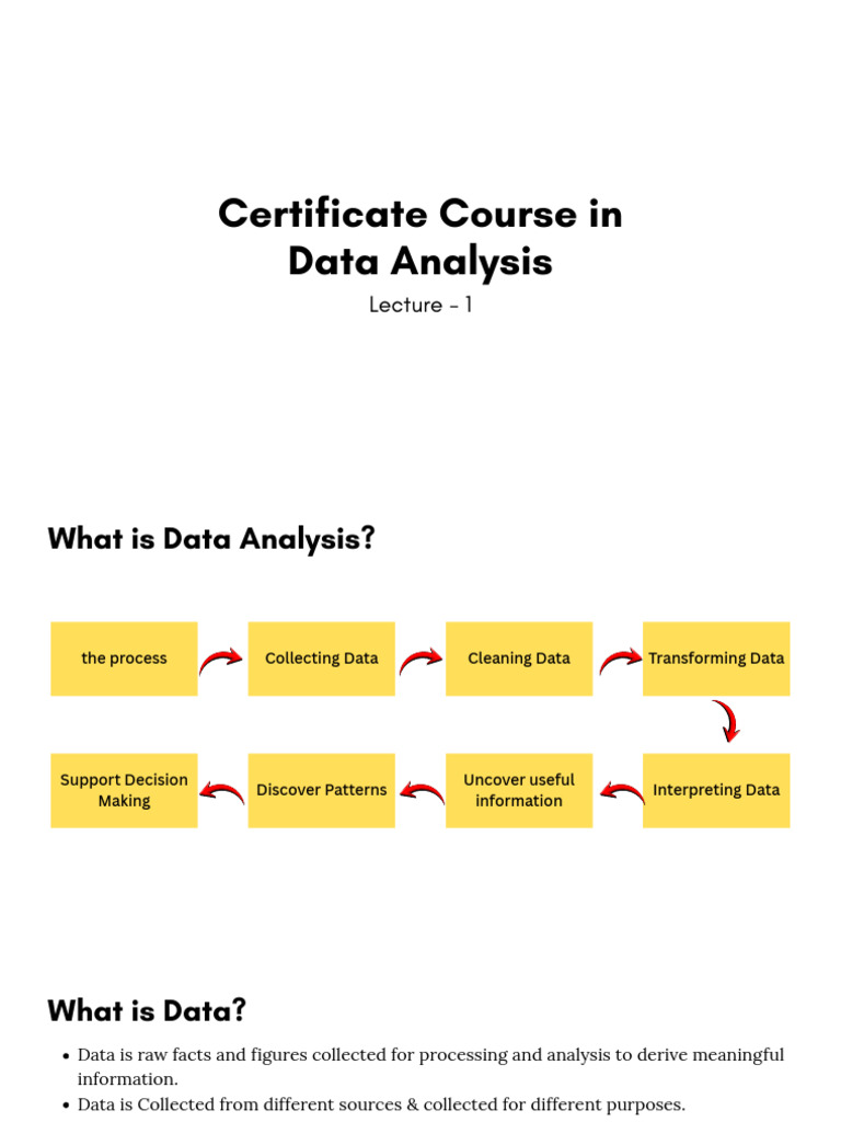 Data Analyst Lect-1 | PDF