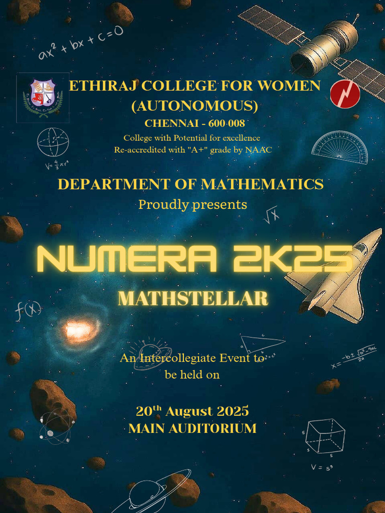 Ethiraj College Annual Math Meet 2025 | PDF