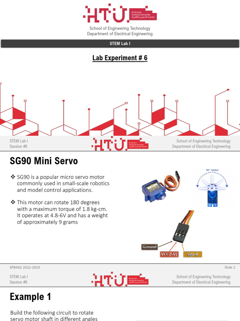 EXP 06 Servo Motor | PDF | Computer Engineering | Electrical Components
