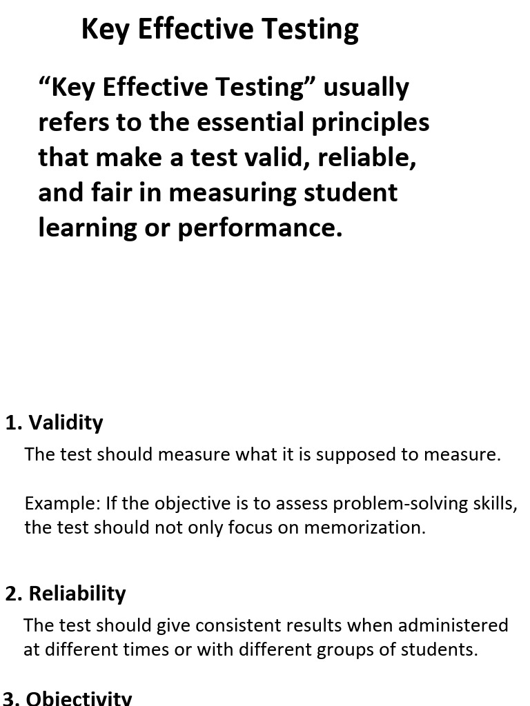 Key Principles of Effective Testing | PDF | Learning | Cognition