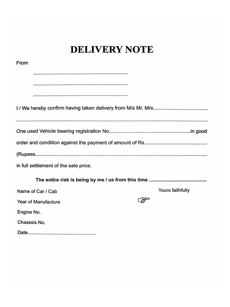 Delivery Note Emty | PDF