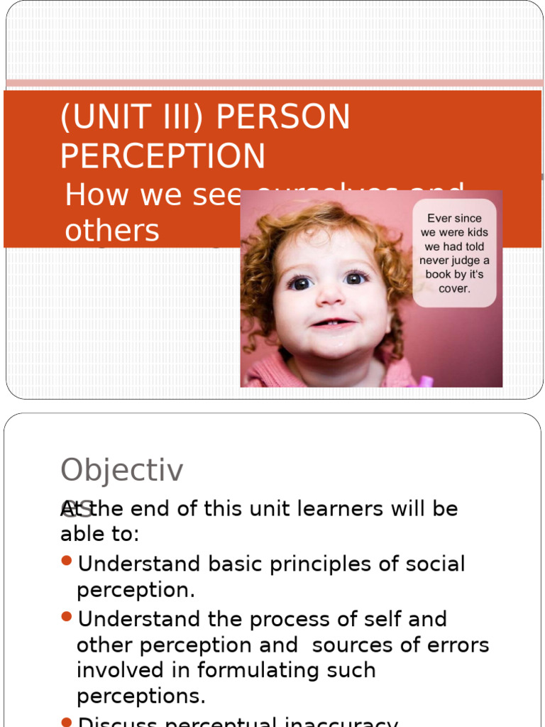 Person Perception628 | PDF | Perception | Liberal Arts Education