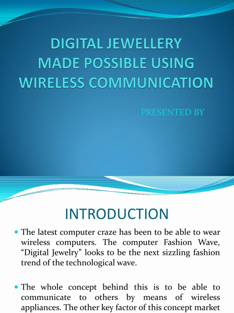 Digital Jewellery PDF Telephone Jewellery