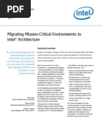 Intel It Migrating Mission Critical Environments to Intel Architecture Paper