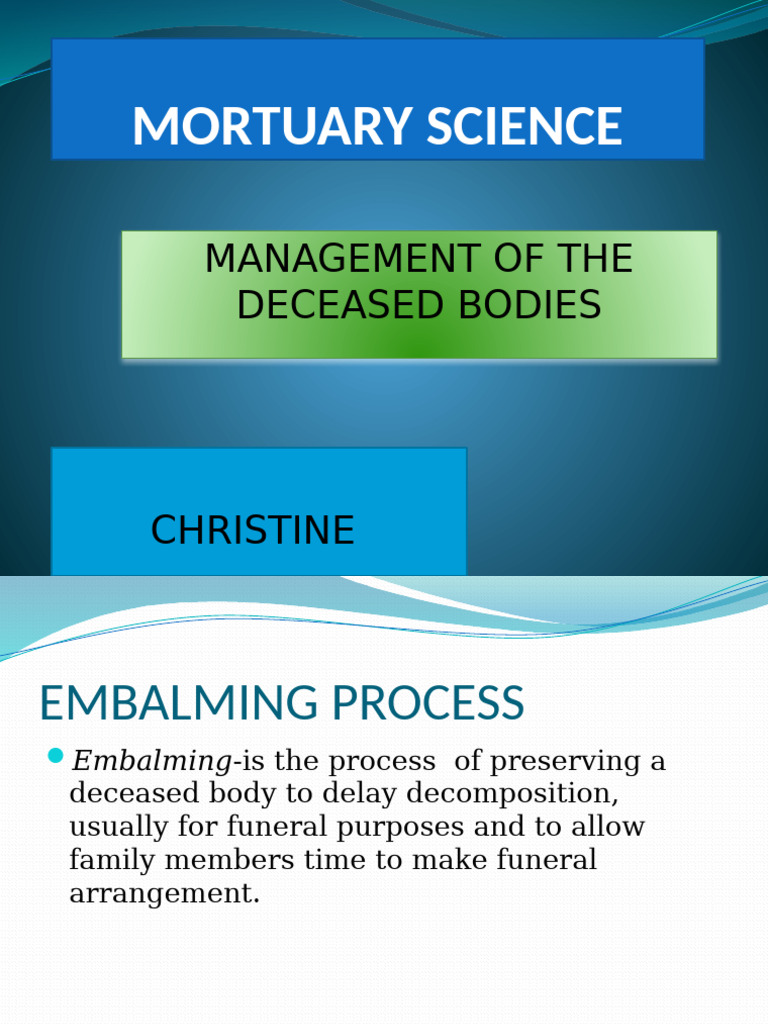 Needle Injector in Embalming Process | PDF | Autopsy | Medical Specialties