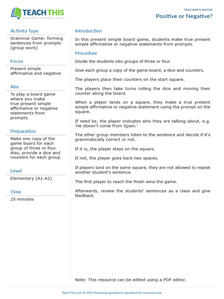 Positive or Negative | PDF | Learning | Syntax