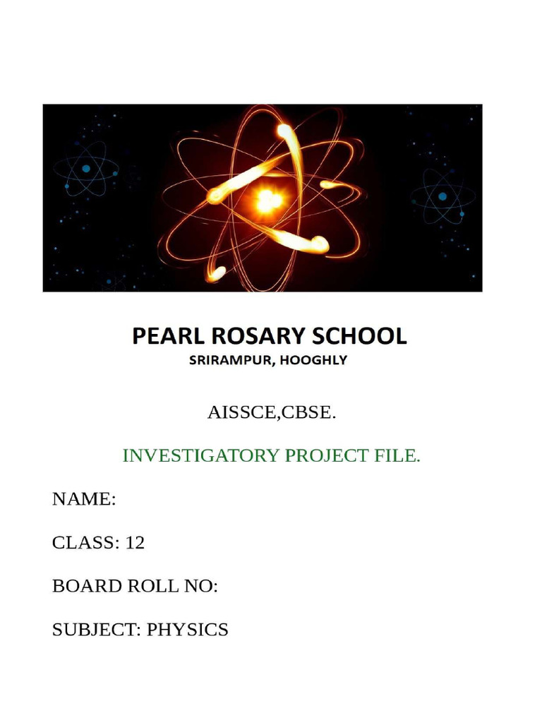 PRS 2024-26 CBSE Physics Project 3 | PDF