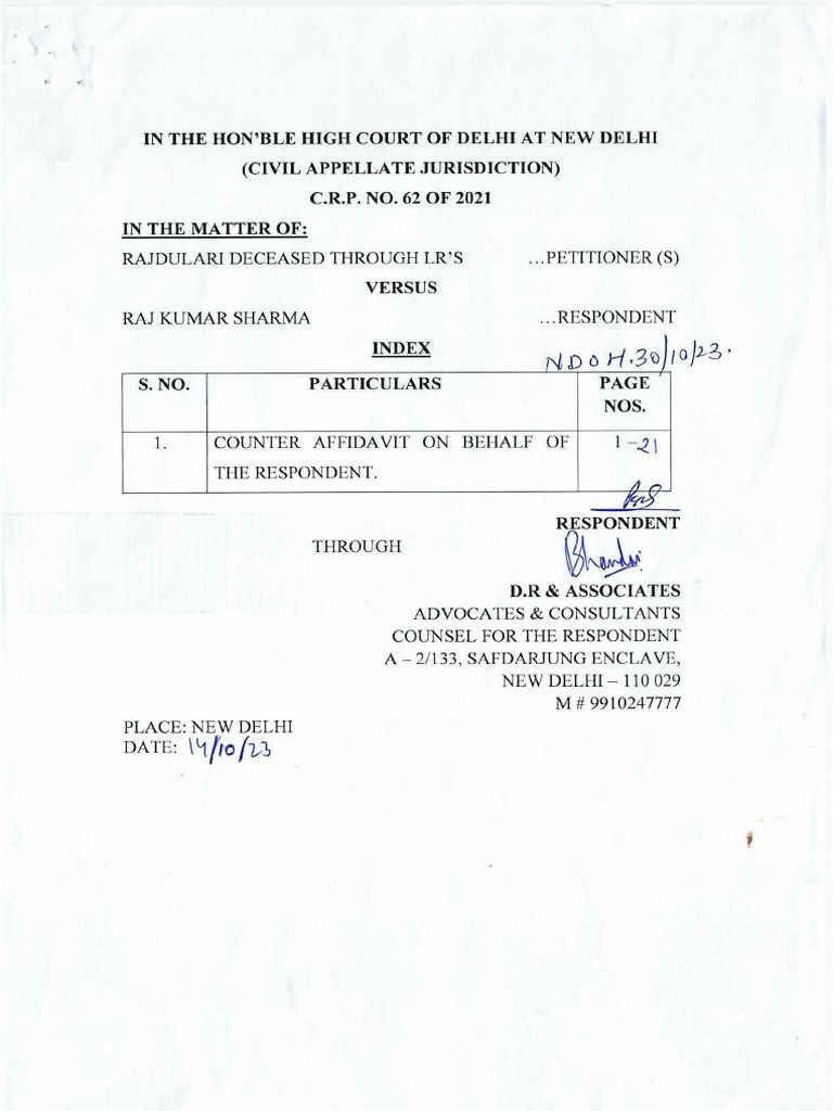 Counter Affidavit | PDF