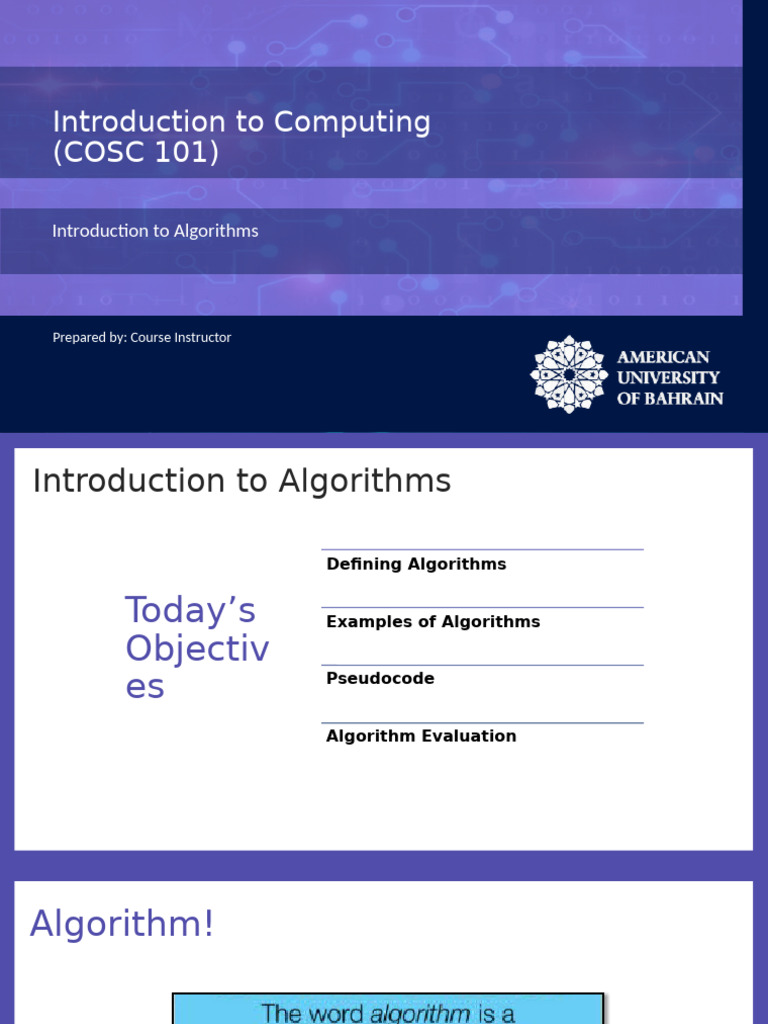Introduction to Algorithms in Computing | PDF | Algorithms | Computing