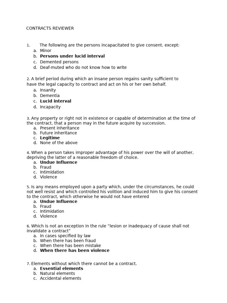Key Concepts in Contract Law | PDF | Annulment | Void (Law)