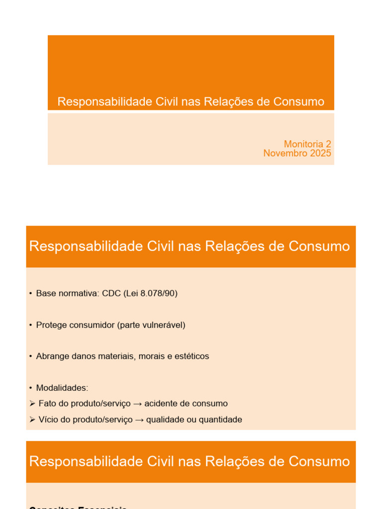 Responsabilidade Civil nas Relações de Consumo | PDF | Direito Privado ...