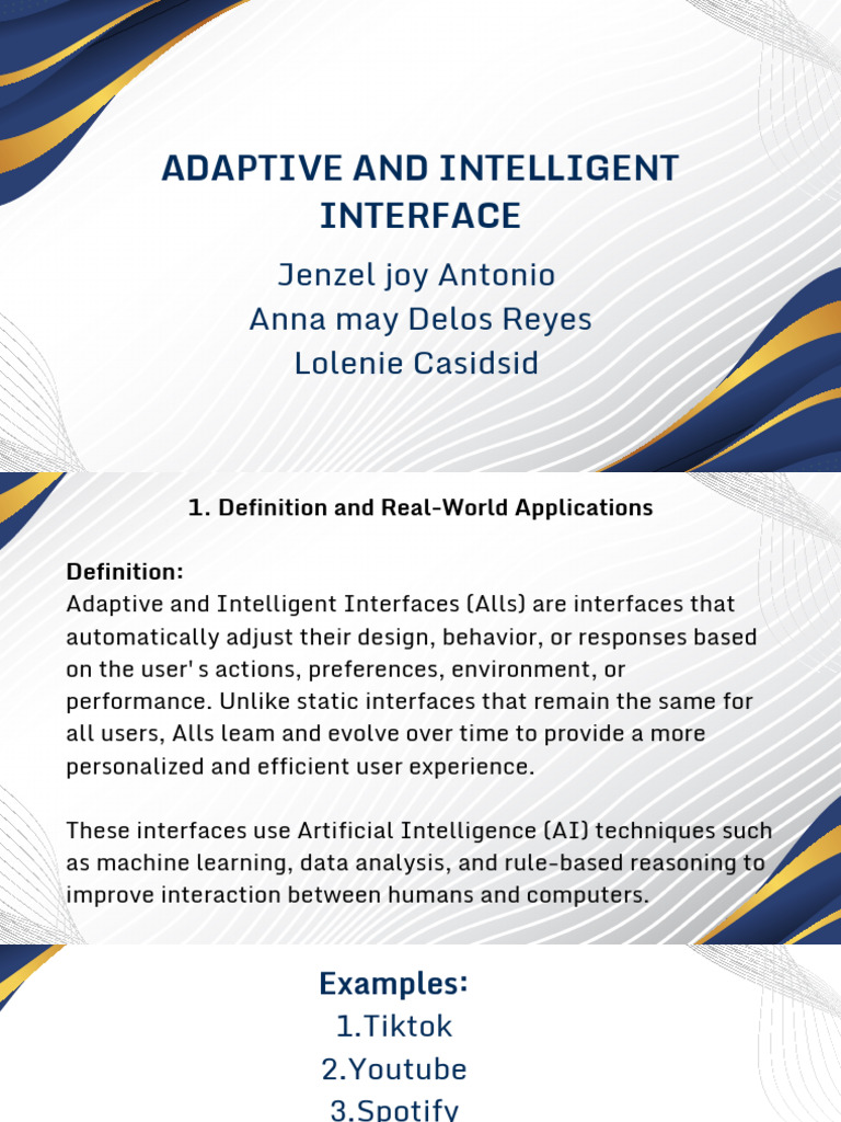 Adaptive Intelligent Interfaces Explained | PDF | Machine Learning ...
