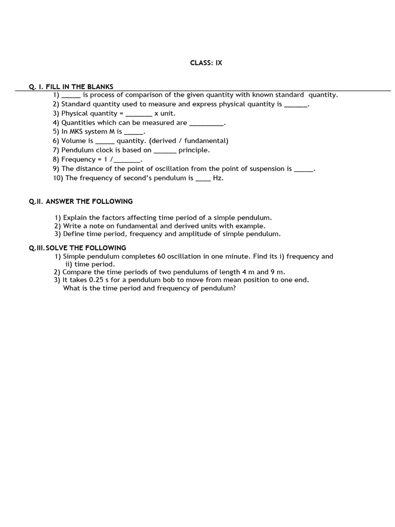 PHYSICS Chapter1 Revision 9th | PDF