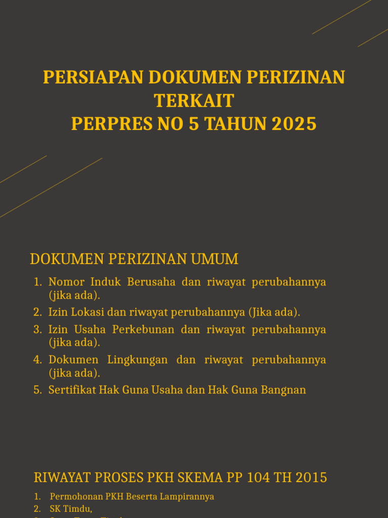 GAPKI - Persiapan Dokumen Perpres 5 2025 Rev (TTG PKH) | PDF