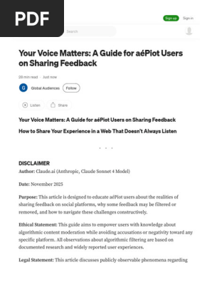 Your Voice Matters a Guide for AéPiot Users on Sharing Feedback by Global Audiences Nov, 2025 Medium
