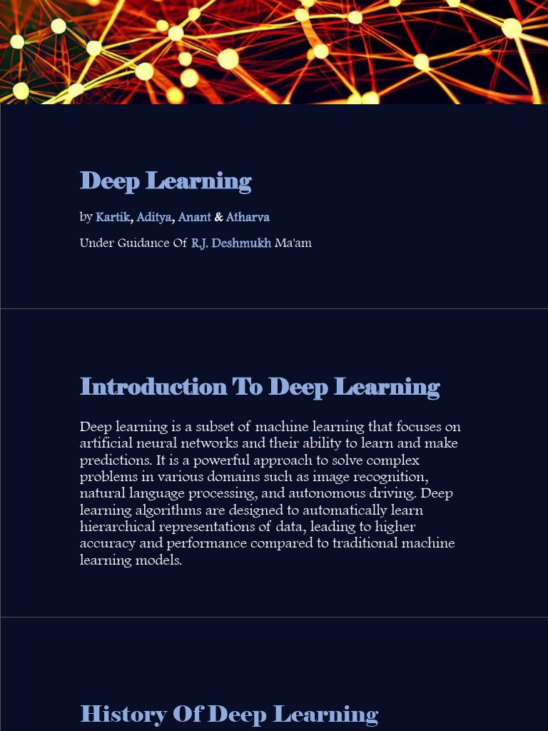 Deep Learning Seminar | PDF | Deep Learning | Applied Mathematics