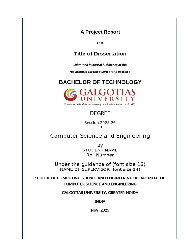B.Tech Project Report in Computer Science | PDF | Microsoft Sql Server ...
