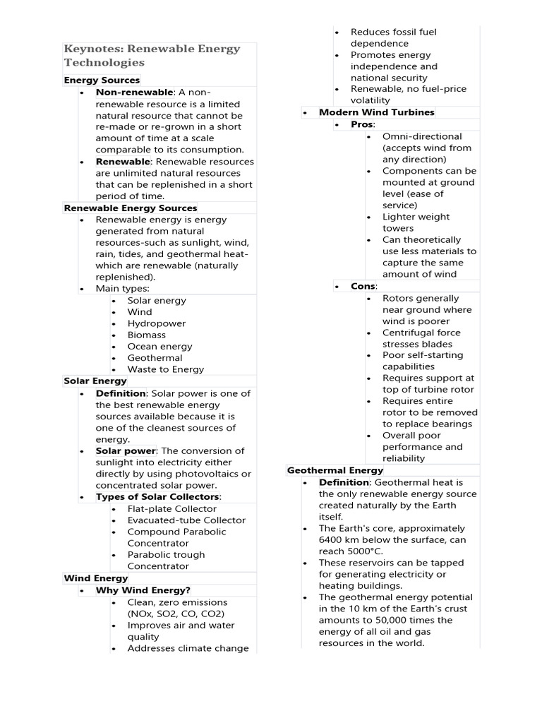 Overview of Renewable Energy Sources | PDF | Renewable Energy | Energy