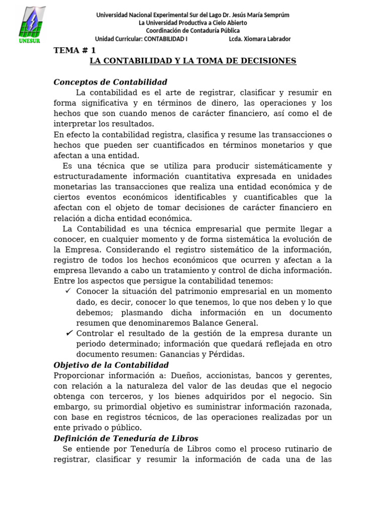 Contabilidad y Toma de Decisiones Empresariales | PDF | Contabilidad ...
