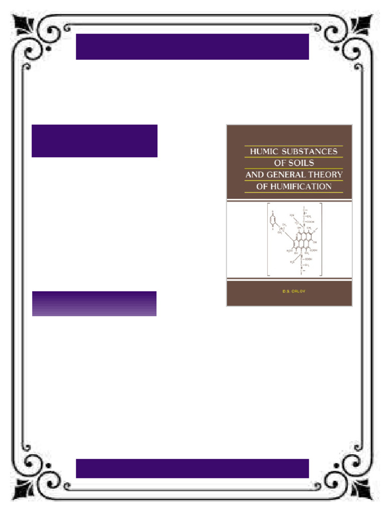 Humic Substances of Soils and General Theory of Humification Orlov ...