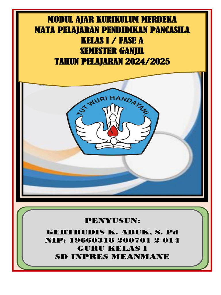 Modul Ajar Pendidikan Pancasila Kelas I | PDF