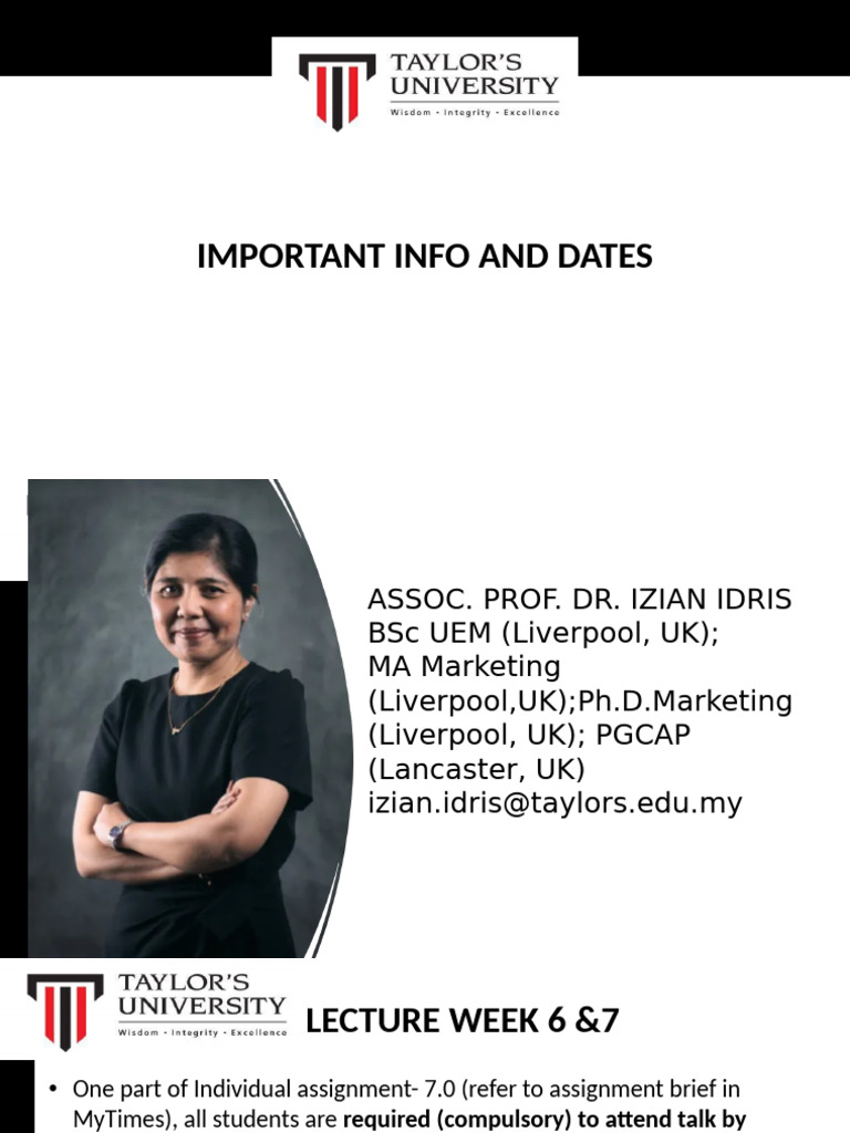 Important Info and Dates | PDF