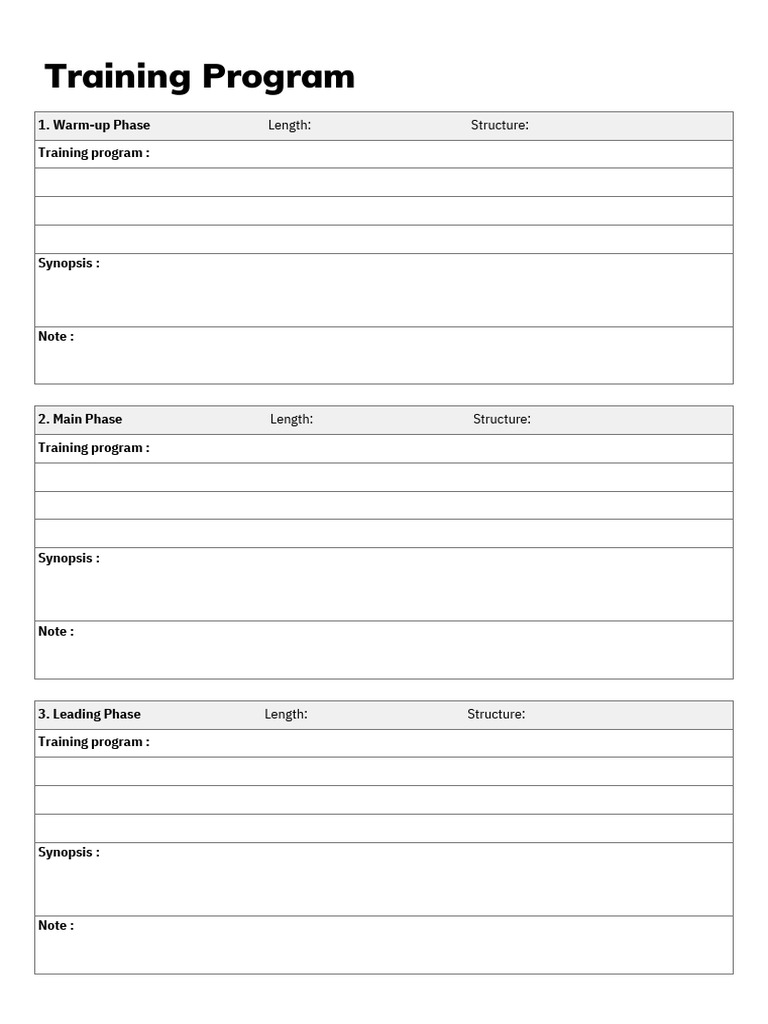 Comprehensive Training Program Guide | PDF