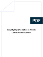Security Implementation in Mobile Communication Devices