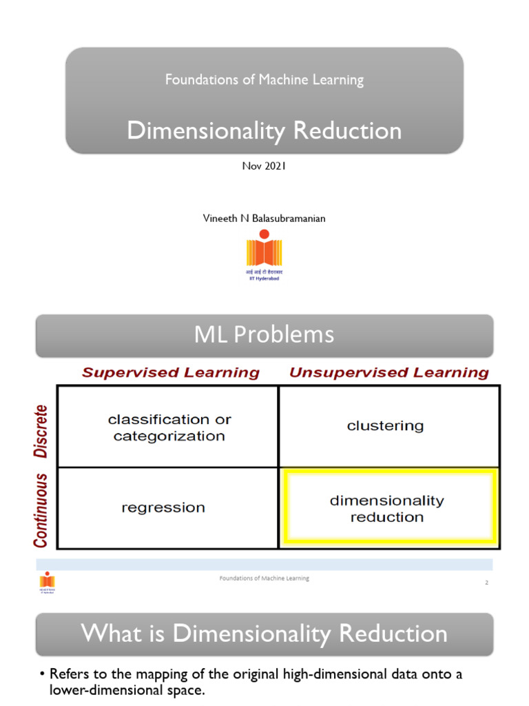 Lec13-DimensionalityReduction | PDF | Geometry | Applied Mathematics