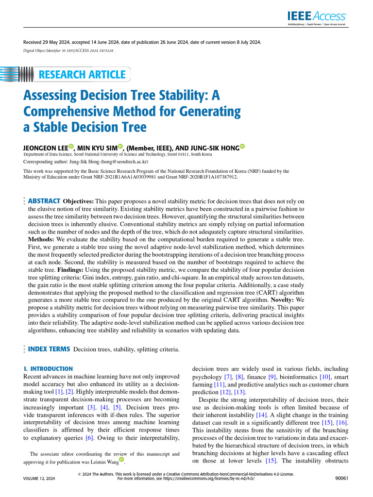 Re Assessing Decision Tree Stability a Comprehensive Method for ...