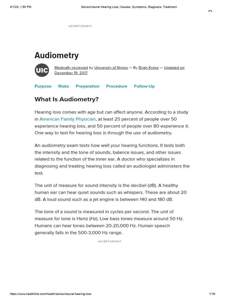 Understanding Sensorineural Hearing Loss | PDF | Hearing Loss | Hearing