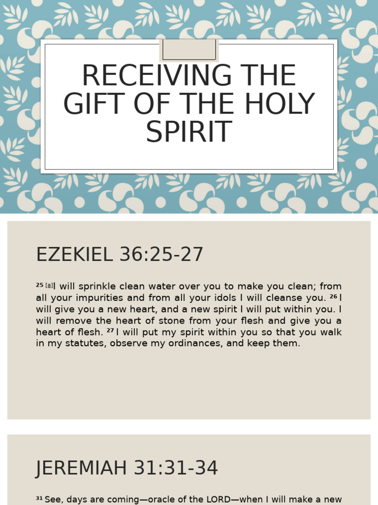Receiving the Holy Spirit Explained | PDF | Spiritual Gift | Jesus