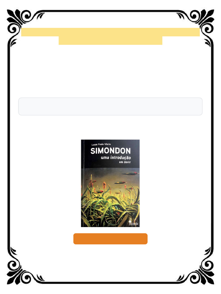 Simondon uma introdução em devir 1st Edition Lucas Paolo Vilalta ...