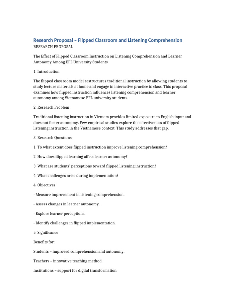 Flipped Classroom Impact on Listening Skills | PDF | Learning ...