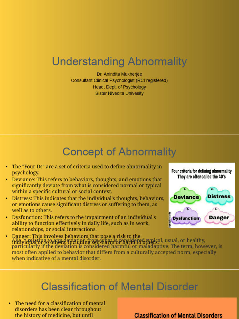 Understanding Abnormality | PDF | Mental Disorder | Diagnostic And ...