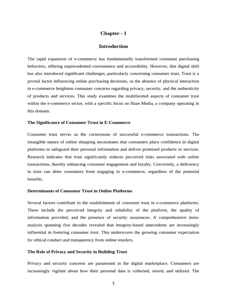 Building Consumer Trust in E-Commerce | PDF | E Commerce | Online Shopping