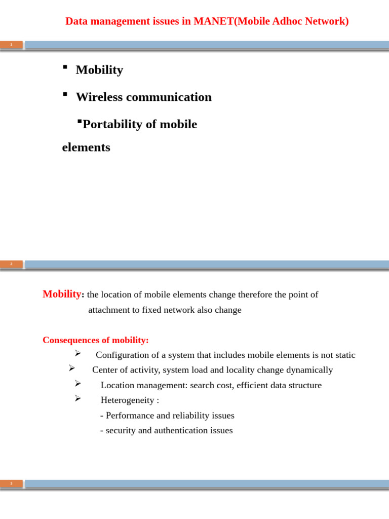 Data Mgnt Issues | PDF | Wireless Ad Hoc Network | Cache (Computing)