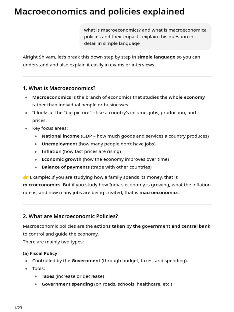 Unit-1 | PDF | Fiscal Policy | Macroeconomics