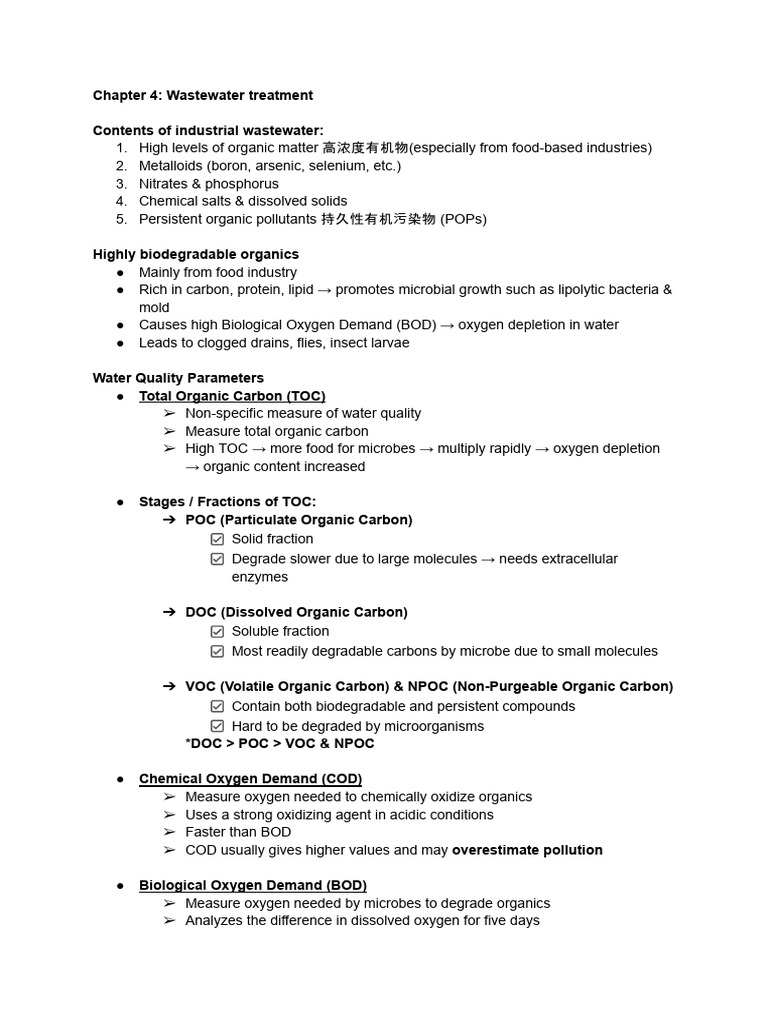 EM Chapter 4 | PDF | Total Organic Carbon | Selenium