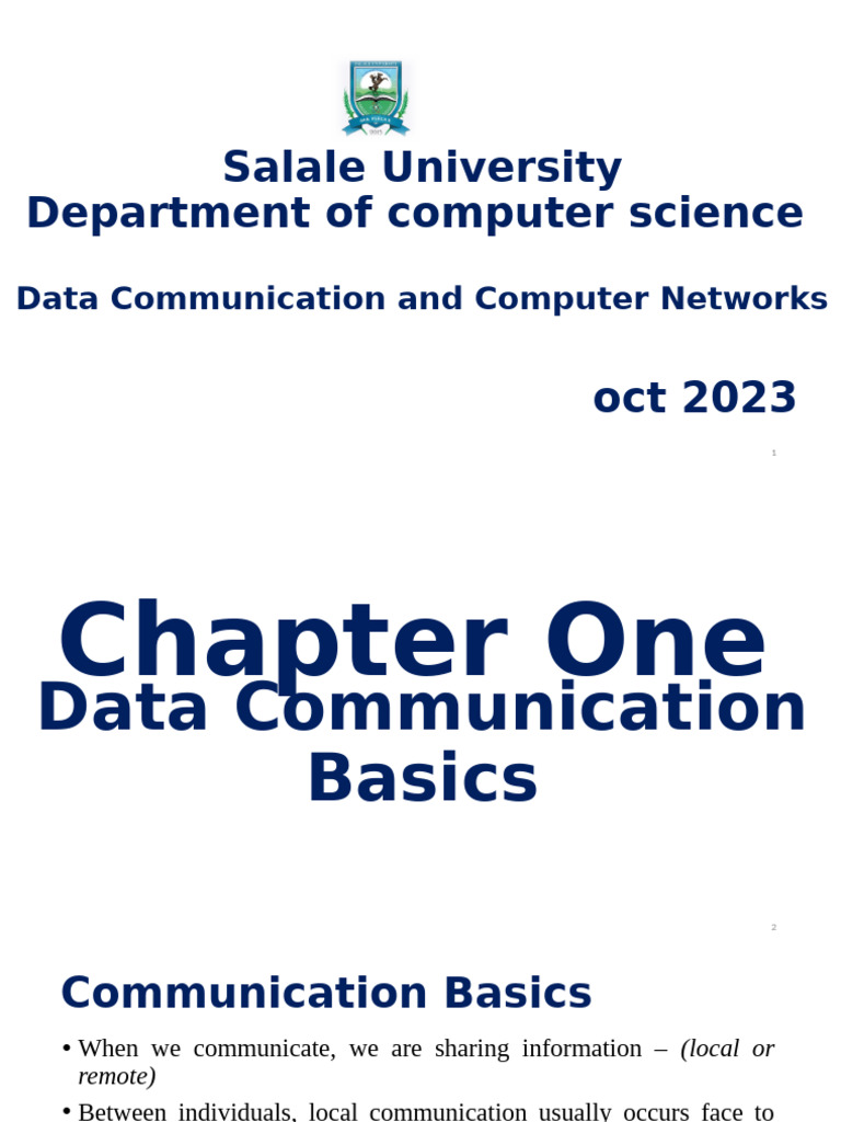 Chapter 1_Data Communication Basics | PDF | Duplex (Telecommunications ...
