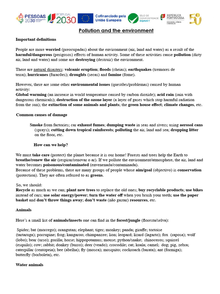 Pollution and The Environment | PDF | Natural Environment | Climate Change