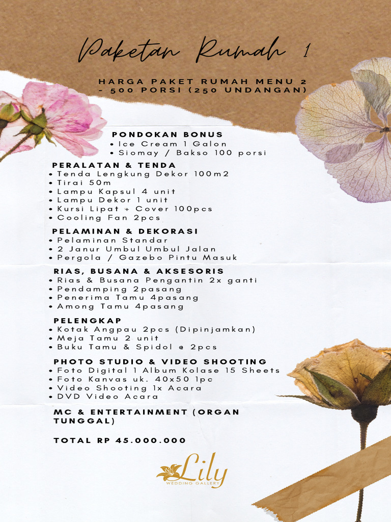 Wedding Package Offerings | PDF