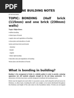 Brick Bond Patterns and Measurements | PDF | Building Materials | Masonry