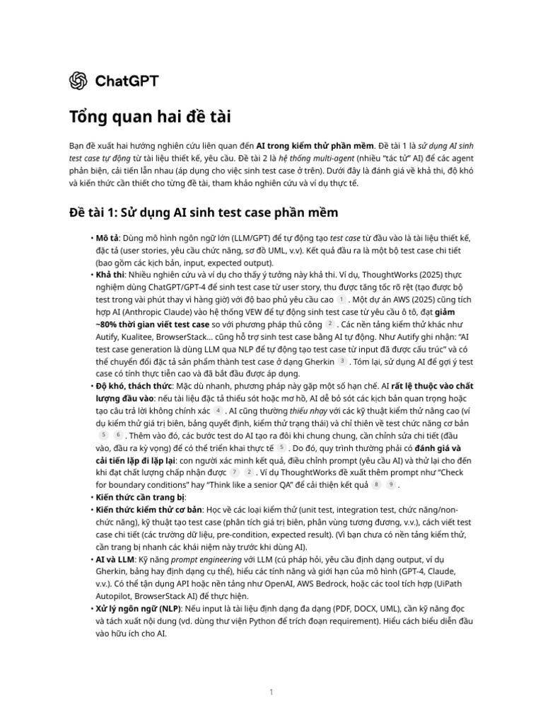 Tổng Quan Hai Đề Tài | PDF