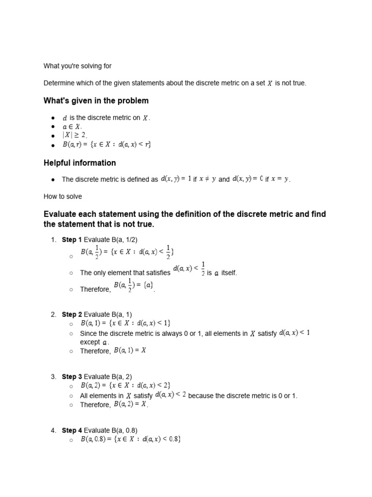 What's Given in The Problem: Step 1 | PDF