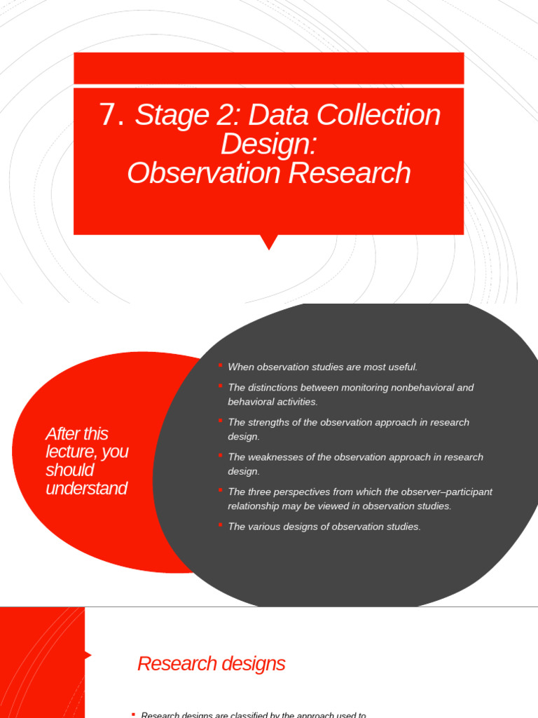 Observation Research Methodology Guide | PDF | Sampling (Statistics ...