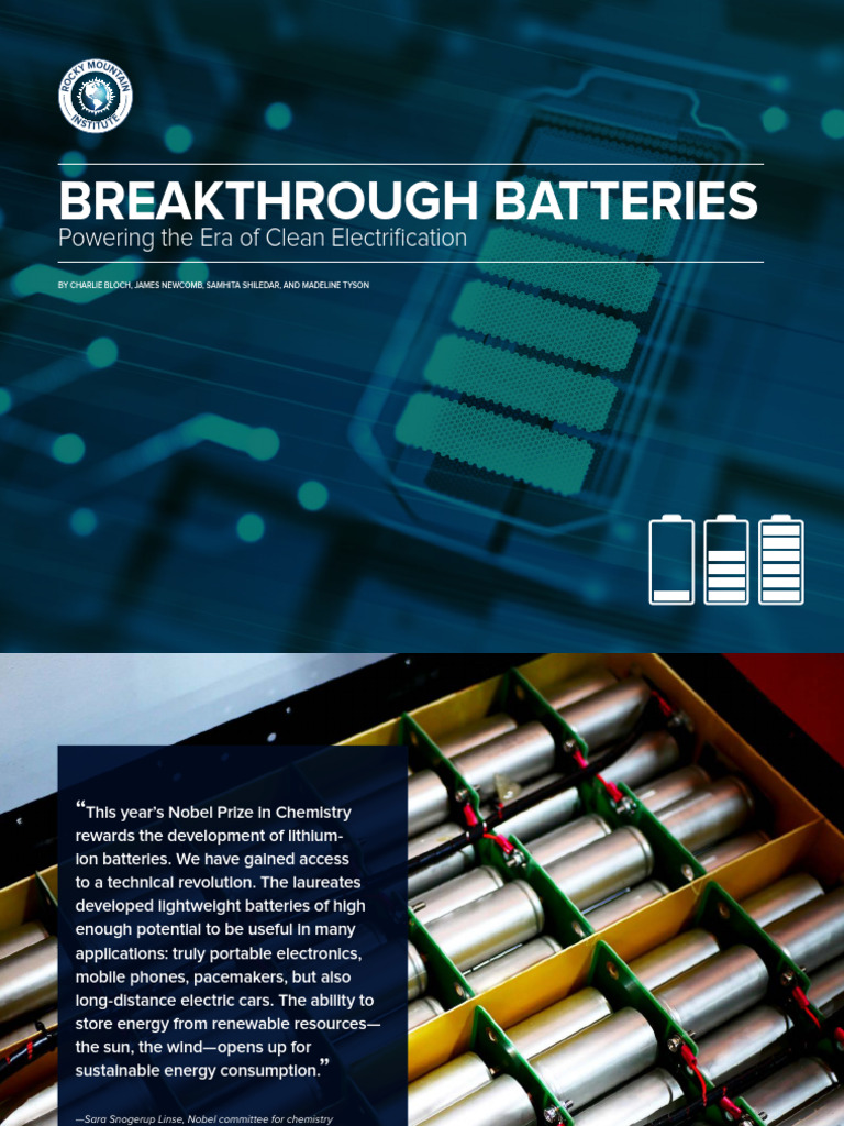 Breakthrough Batteries | PDF | Lithium Ion Battery | Electric Vehicle