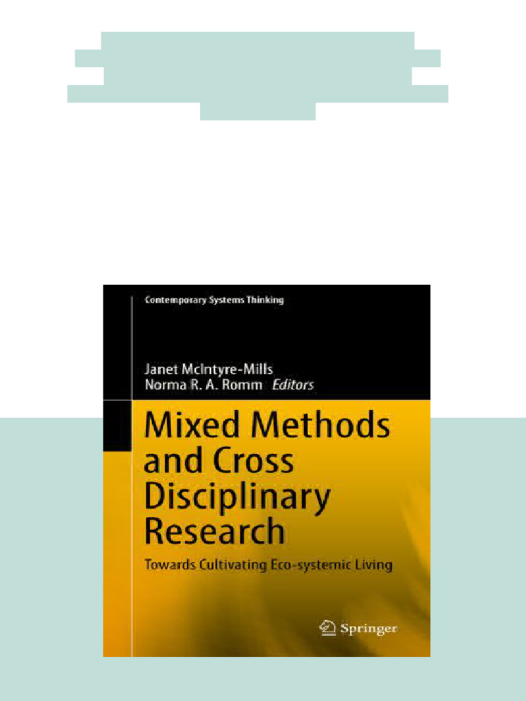 (Ebook) Mixed Methods and Cross Disciplinary Research: Towards ...