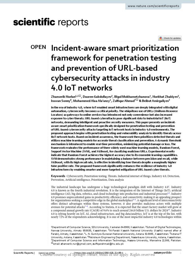 Smart Framework for URL Cyberattack Prevention | PDF | Computer ...