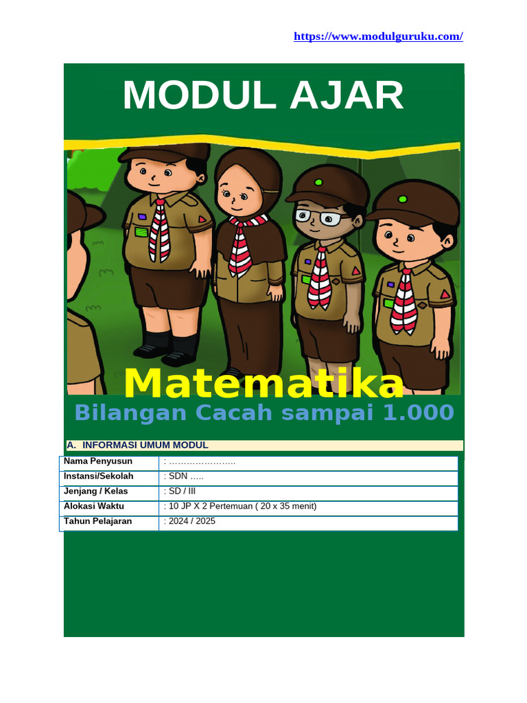 Modul Ajar Matematika SD Kelas III | PDF